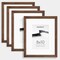 8x10 Picture Frame Set of 4 Natural Solid Walnut Photo Frames with 5x7 Removable Mat